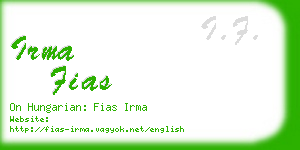 irma fias business card